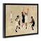 Stupell Industries Athletes Playing Basketball Framed Floater Canvas Wall Art Design by Daphne Polselli